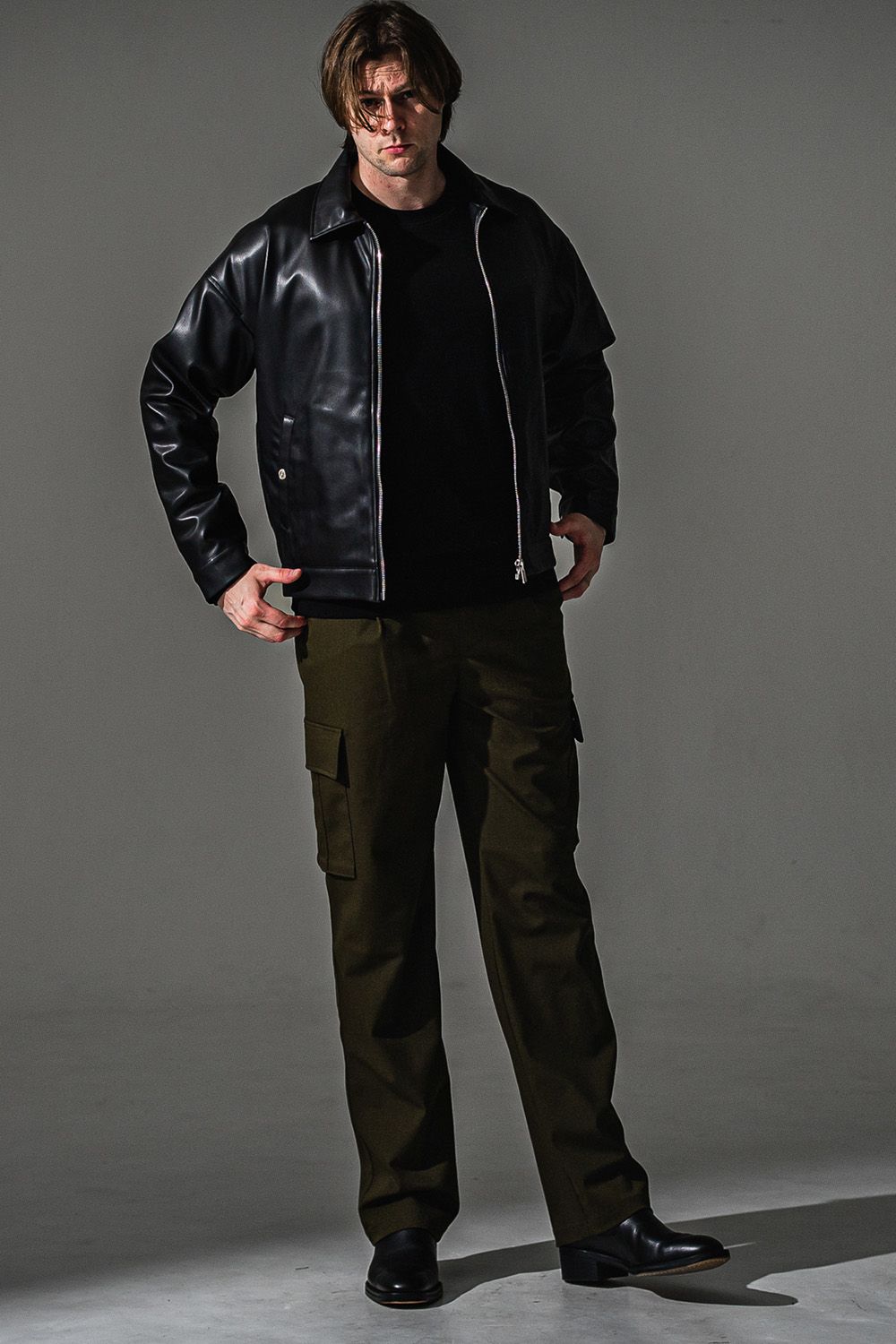 LEATHER SP JACKET / エコレザー スポーツマン ジャケット