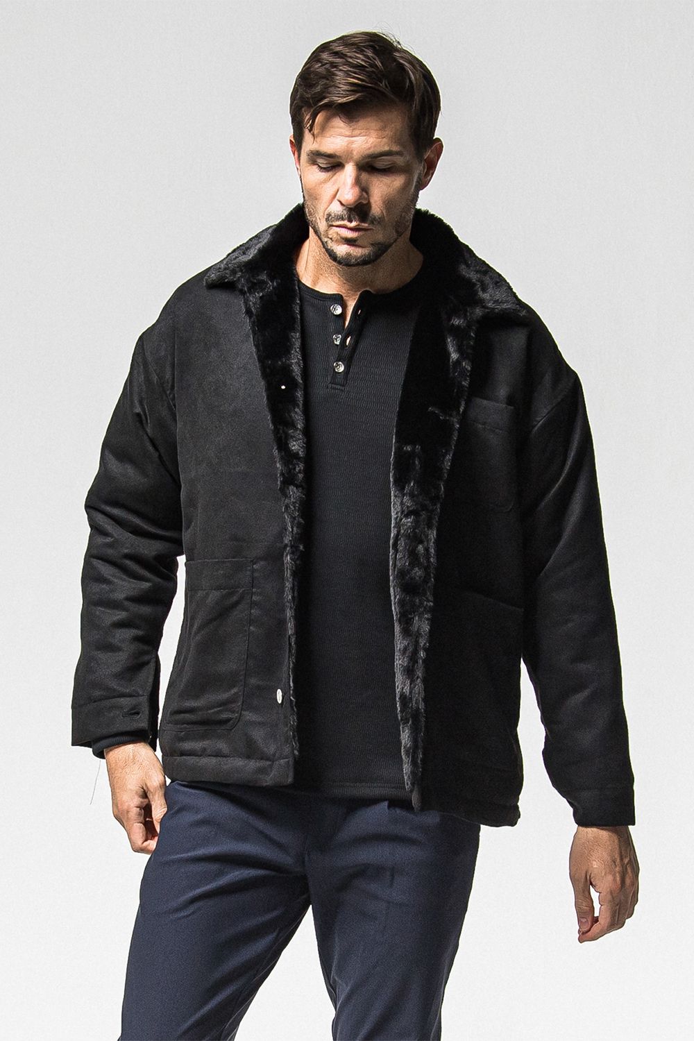 SUEDE FUR COVER ALL / スウェード ファー カバーオール