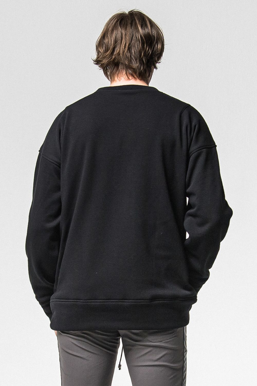 RC CHENILLE VELOURS FLEECE DROP TRINER / RC サガラ刺繍ワッペン ベロア フリース ドロップ トレーナー