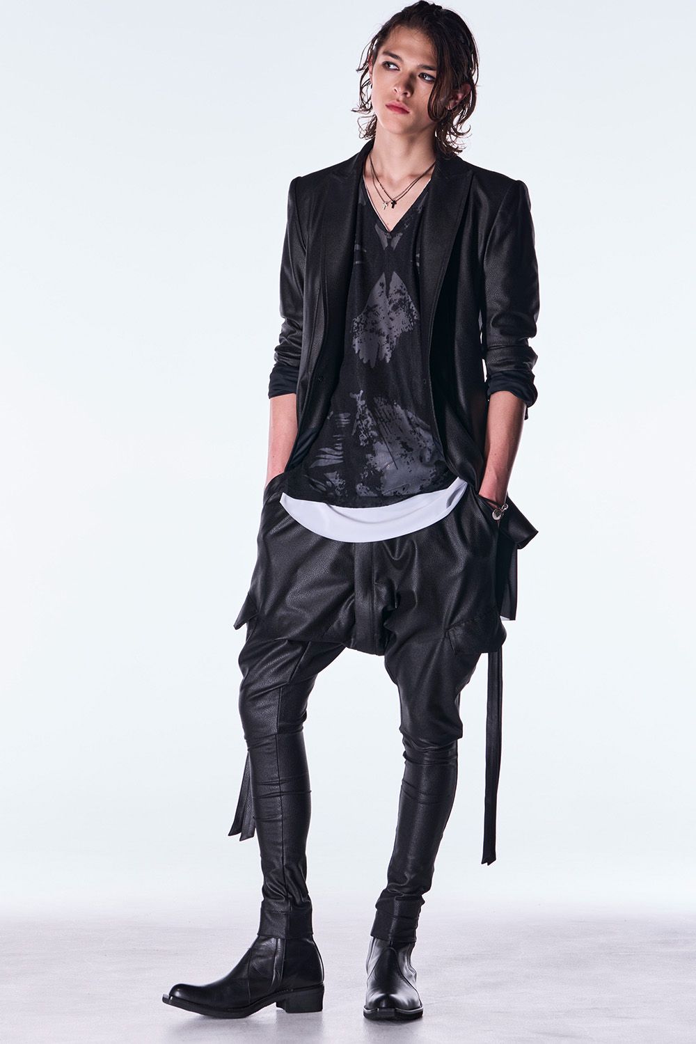 Emboss Silley Jersey Layered Jacket / エンボス シレー ジャージ レイヤード ジャケット