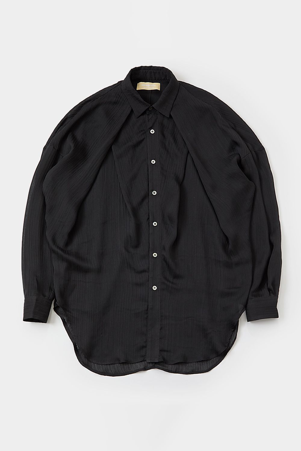 Cross tuck sheer shirt / クロス タック シアー シャツ