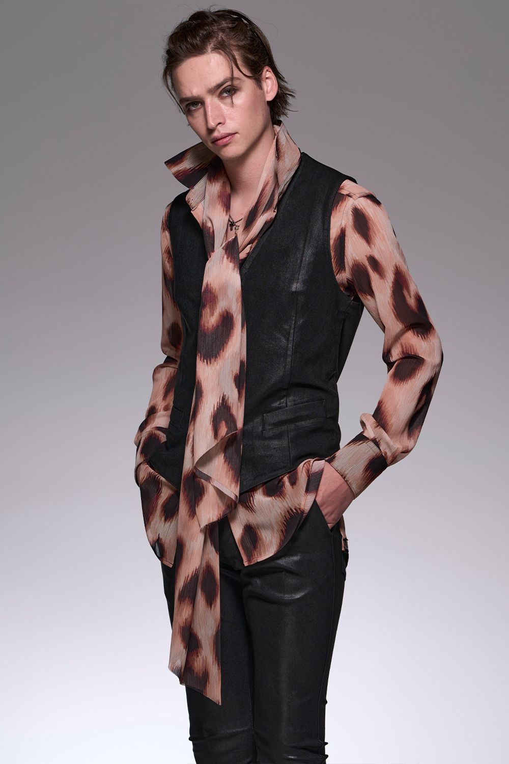 Leopard YOURYU Stoal / レオパード楊柳 ストール