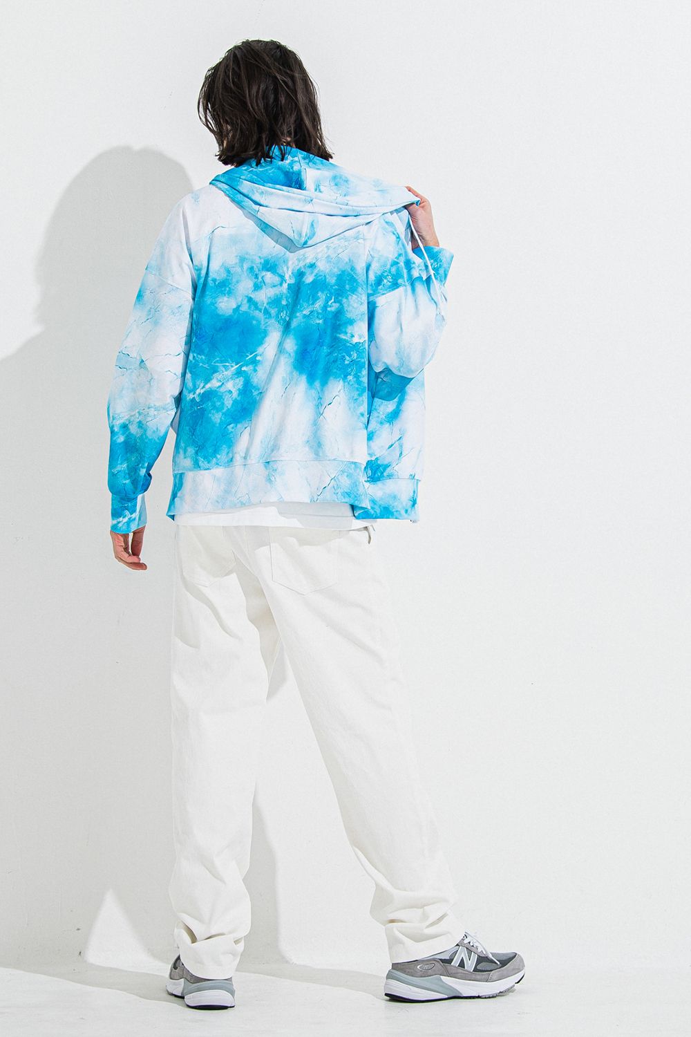 RASH OVER ZIPUP HOODIE / オーバーサイズ ジップアップ ラッシュガード パーカー