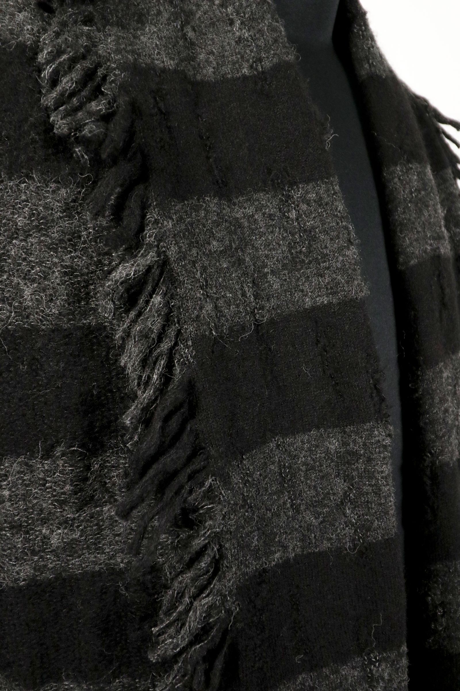 Damage Border Shawl Cardigan / ダメージボーダー ニット ショール カーディガン