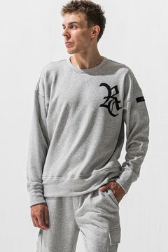 RC velours fleece drop trainer / RCロゴ 裏起毛 ベロア フリース ドロップショルダー ルーズトレーナー