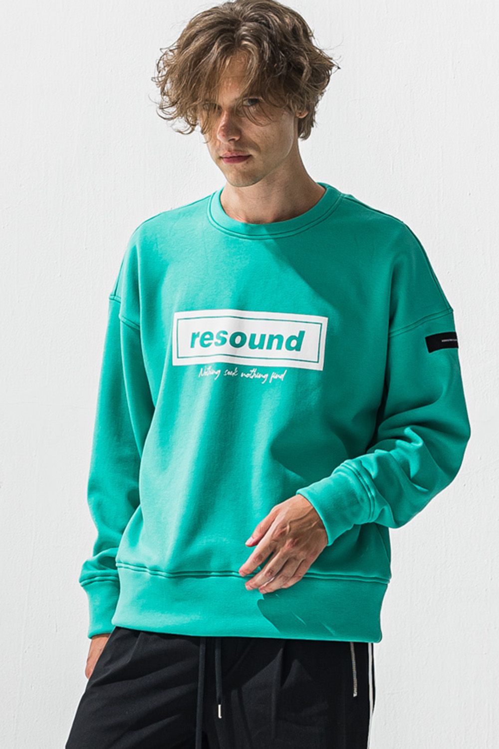 BOX velours fleece drop trainer / BOXロゴ 裏起毛 ベロア フリース ドロップショルダー ルーズトレーナー