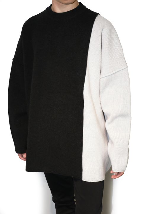 2TONE KNIT SWEAT