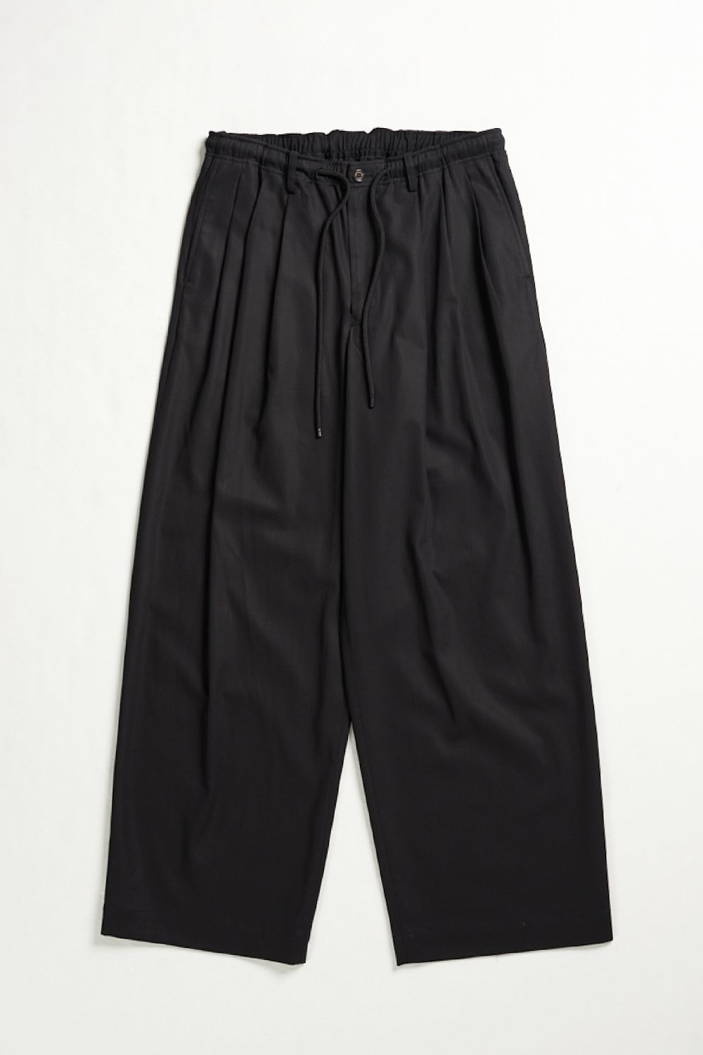ORGANIC GIZA VOILE YARN TWILL TRIPLE PLEATED TROUSERS / オーガニック ギザ ボイル ヤーン ツイル トリプルプリーテッド トラウザーズ