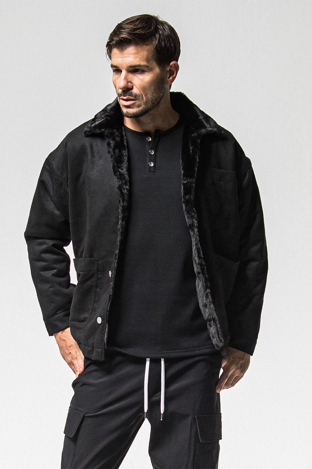 SUEDE FUR COVER ALL / スウェード ファー カバーオール