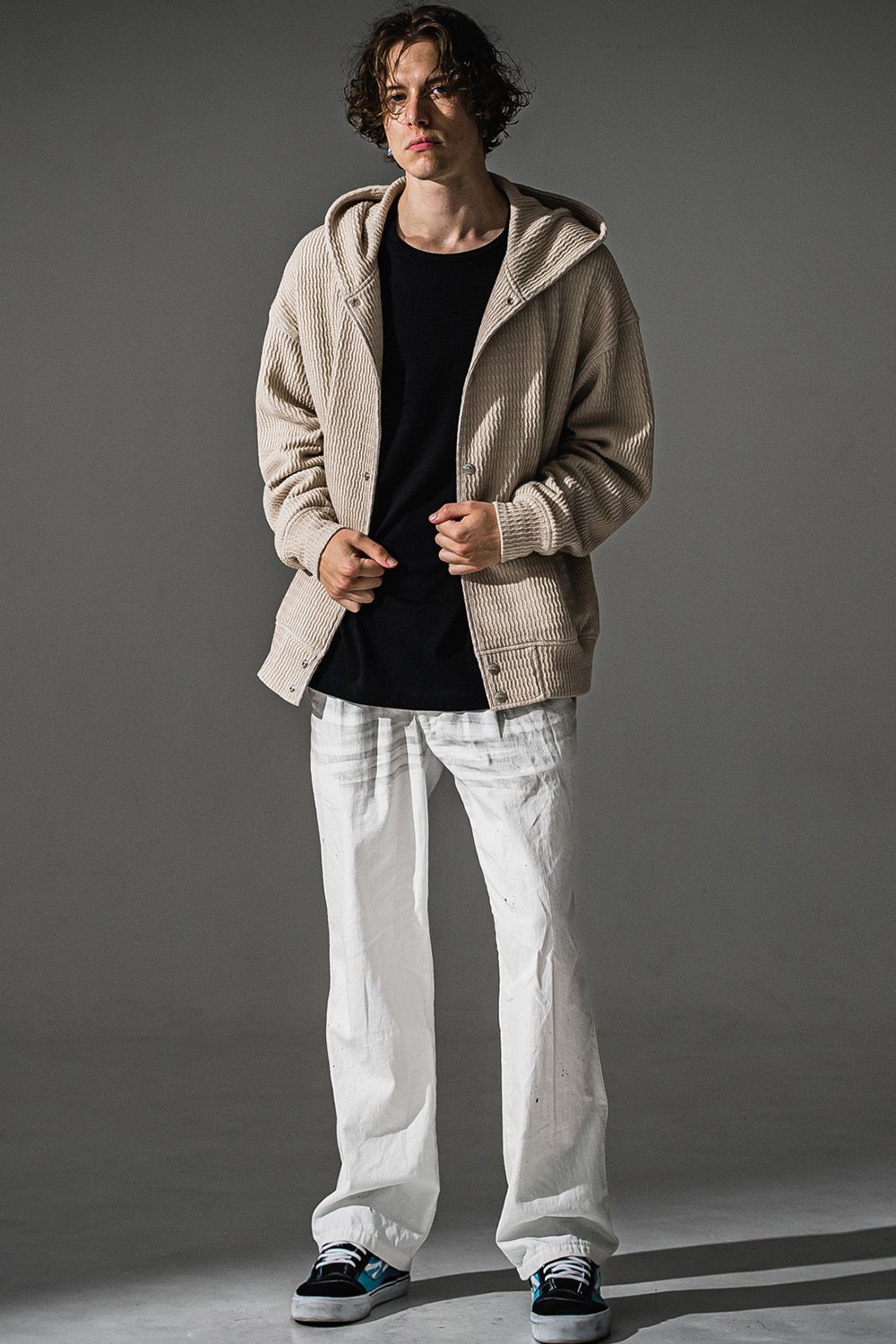 KNIT VARSITY HOODIE / ニット バーシティ フーディー