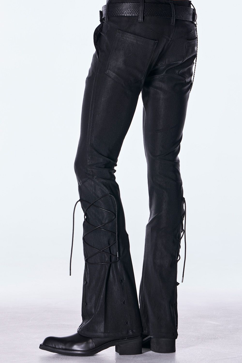 High Tension Jersey Lace Up Flare Pants / ハイテンション ジャージ レースアップ フレア パンツ