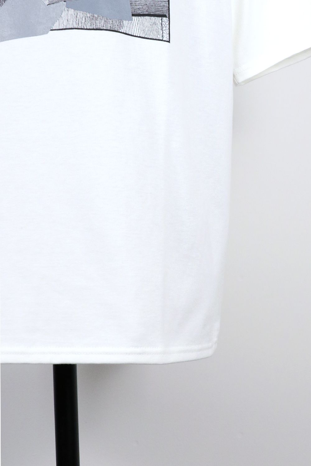 40/2 ORGANIC COTTON KNIT CREW NECK PRINT TEE "FINE LINES" / オーガニックコットン26G天竺 クルーネック プリントTシャツ