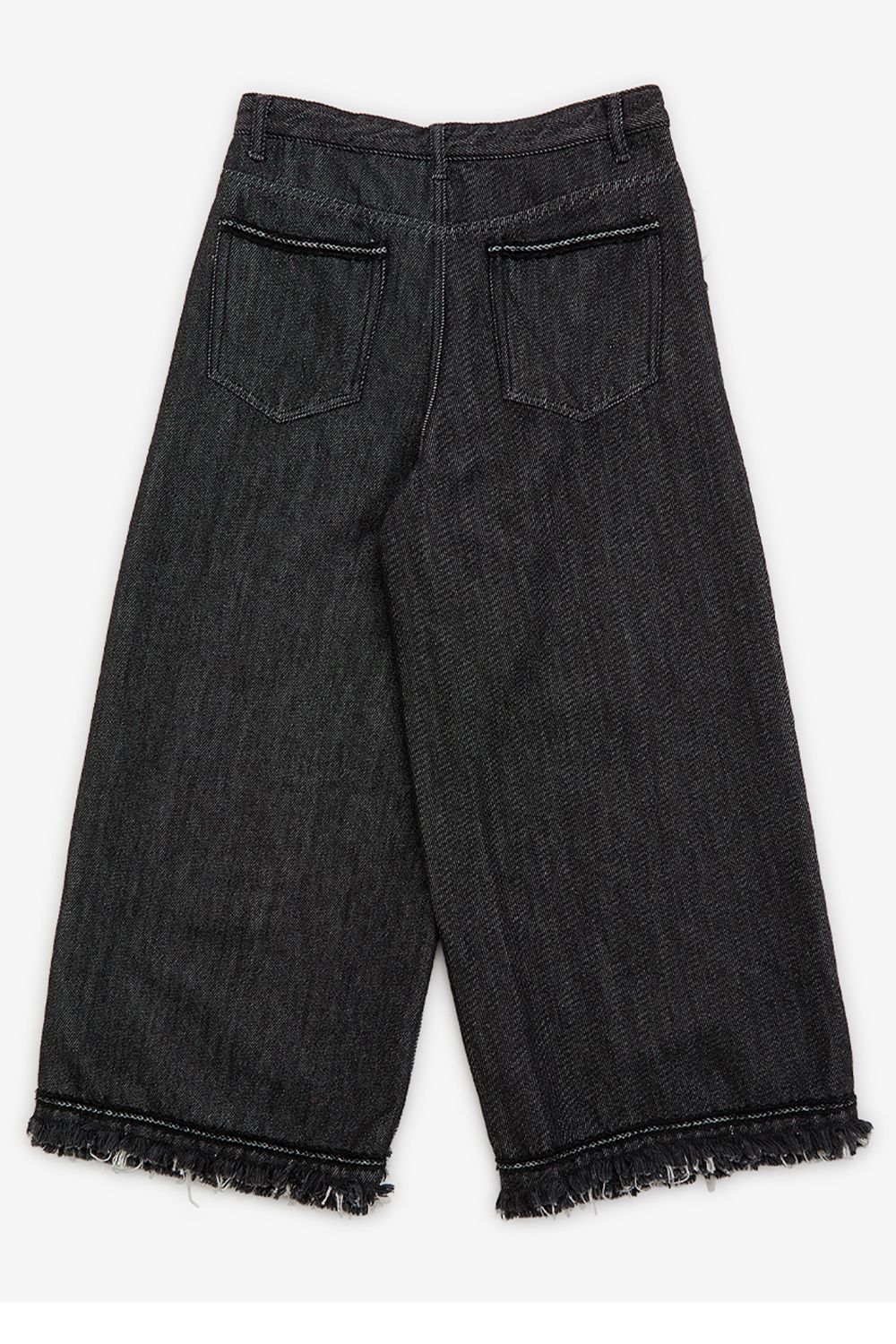 Lace tape denim wide slacks / レーステープ デニム ワイドスラックス