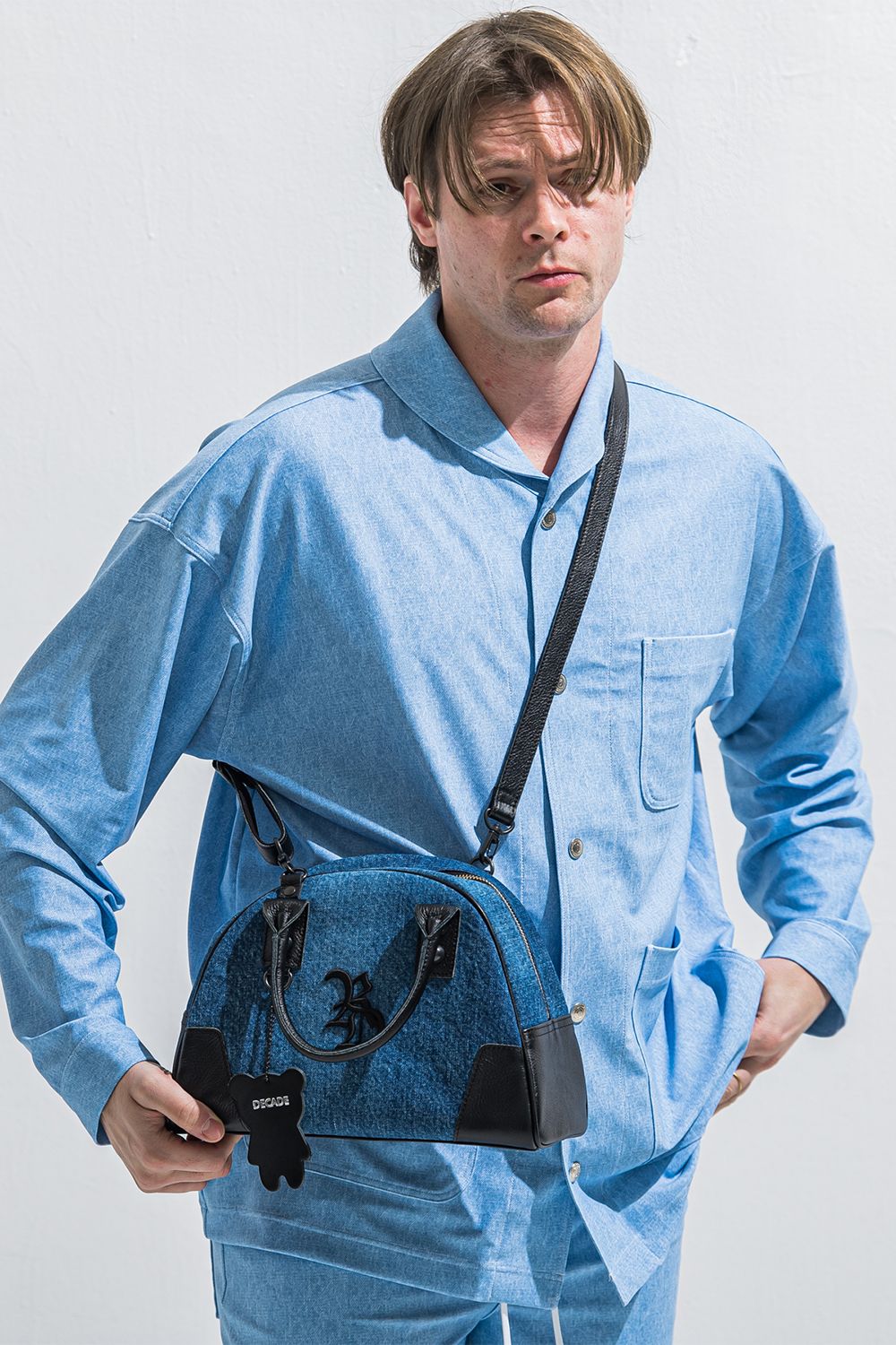 DENIM MINI BOSTON BAG / decadeコラボ デニム ミニボストンバッグ