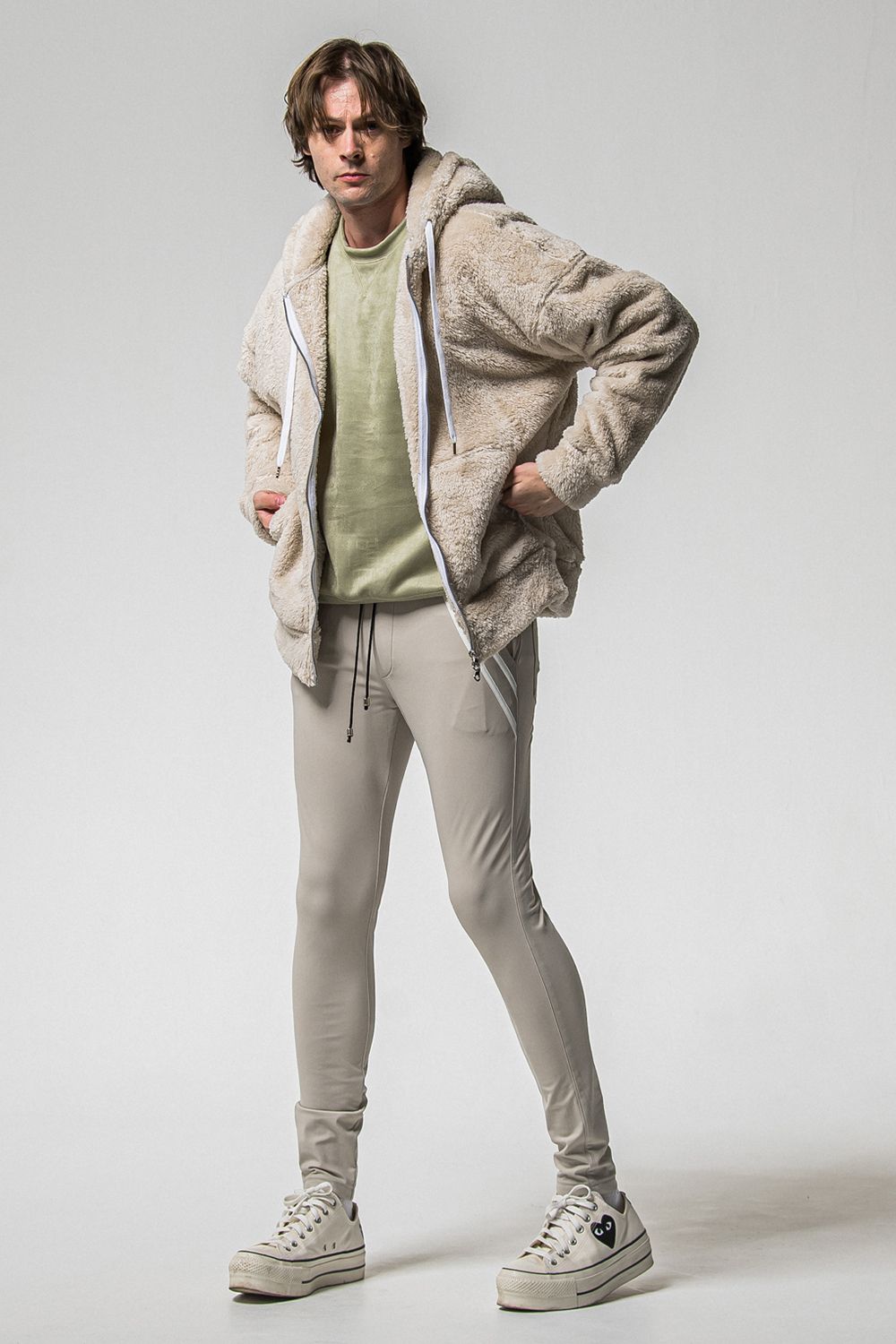 BOA ZIP LOOSE HOODIE / ボア ジップ ルーズ フーディ