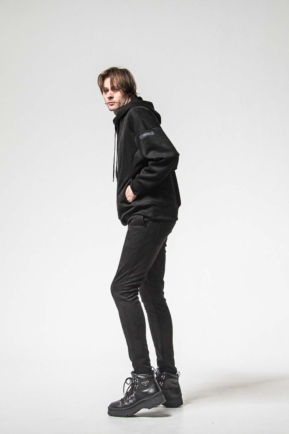 SUEDE LOOSE HOODIE / スウェード ルーズ フーディ