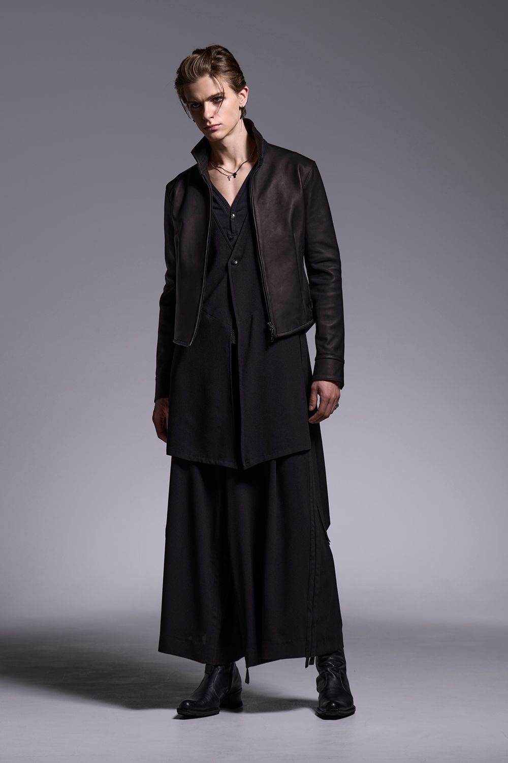 Crape Long Flare Vest / クレープ ロングフレアベスト