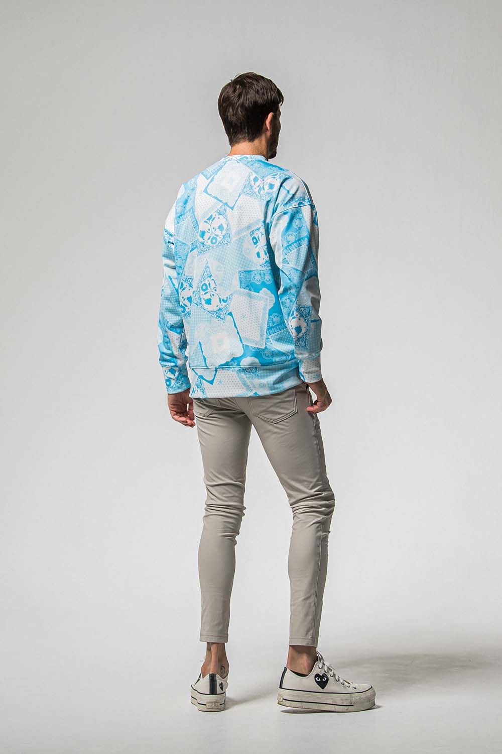 PAISLEY BACK FLEECE DROP TRINER / ペイズリー バック フリース ドロップ トレーナー