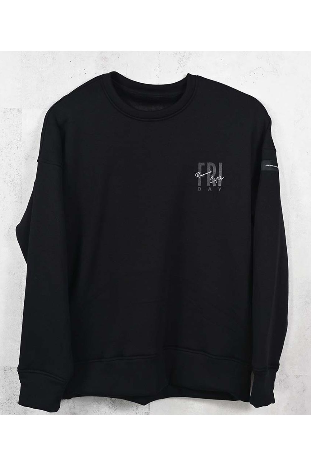 FRIDAY STANDARD LOGO VELOURS FLEECE TRINER / FRIDAYコラボ スタンダードロゴ 裏ベロアフリーストレーナー