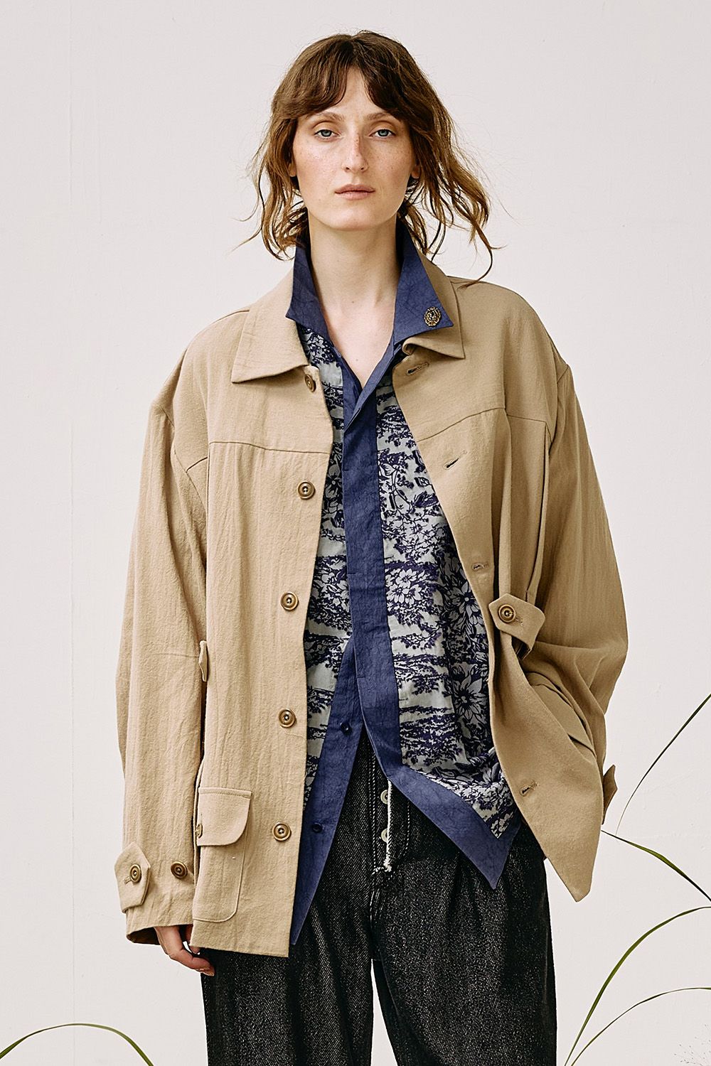 Cut jacquard sheer S/S shirt / カットジャガード シアー ショートスリーブ シャツ