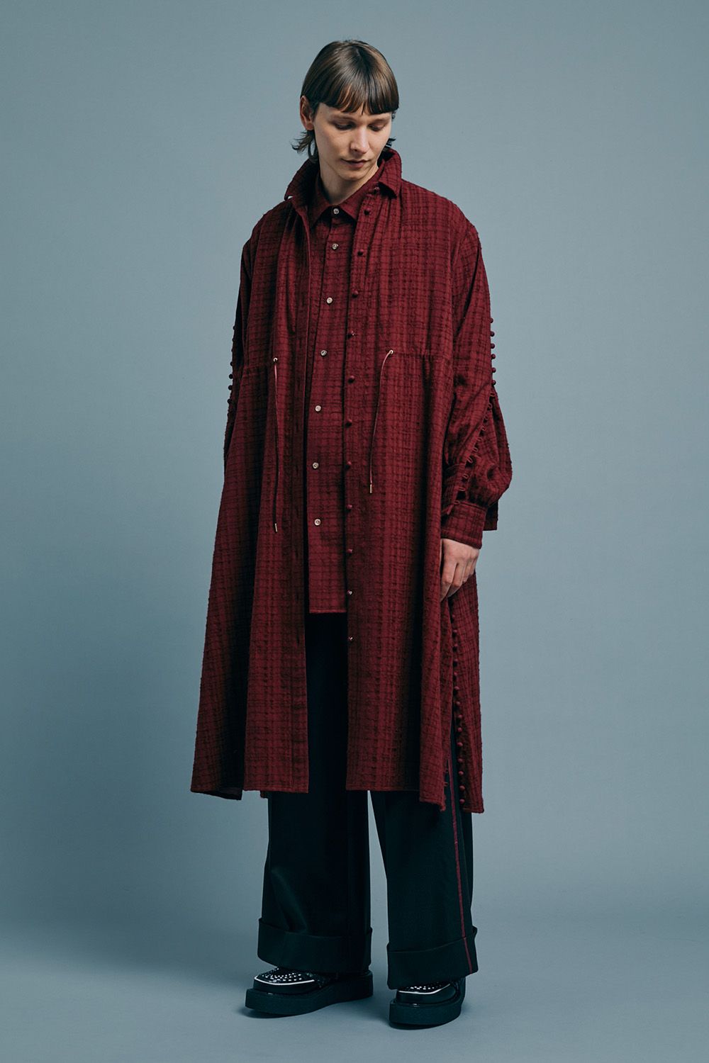 Flano cummerbund trousers  / フラノ ウール カマーバンド トラウザーズ