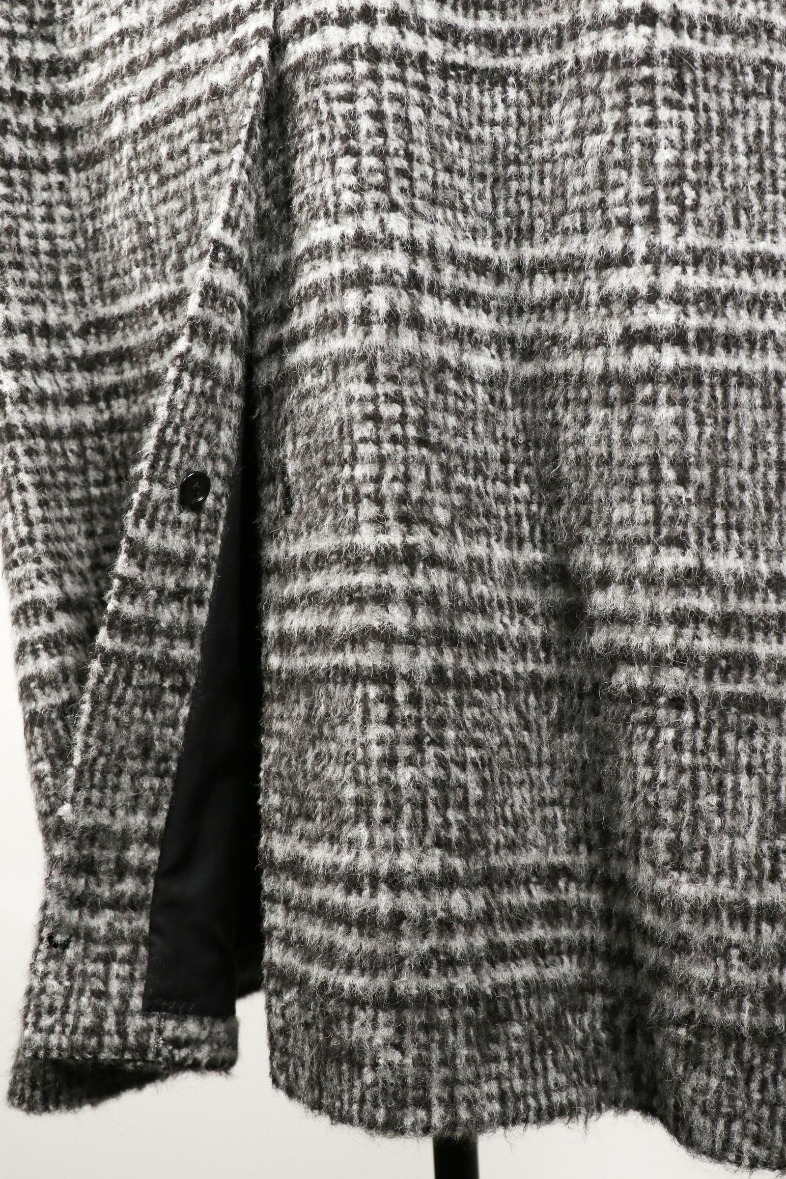 ALPACA SHAGGY PLAID WALK ABOUT COAT / アルパカシャギープレイド ウォークアバウトコート