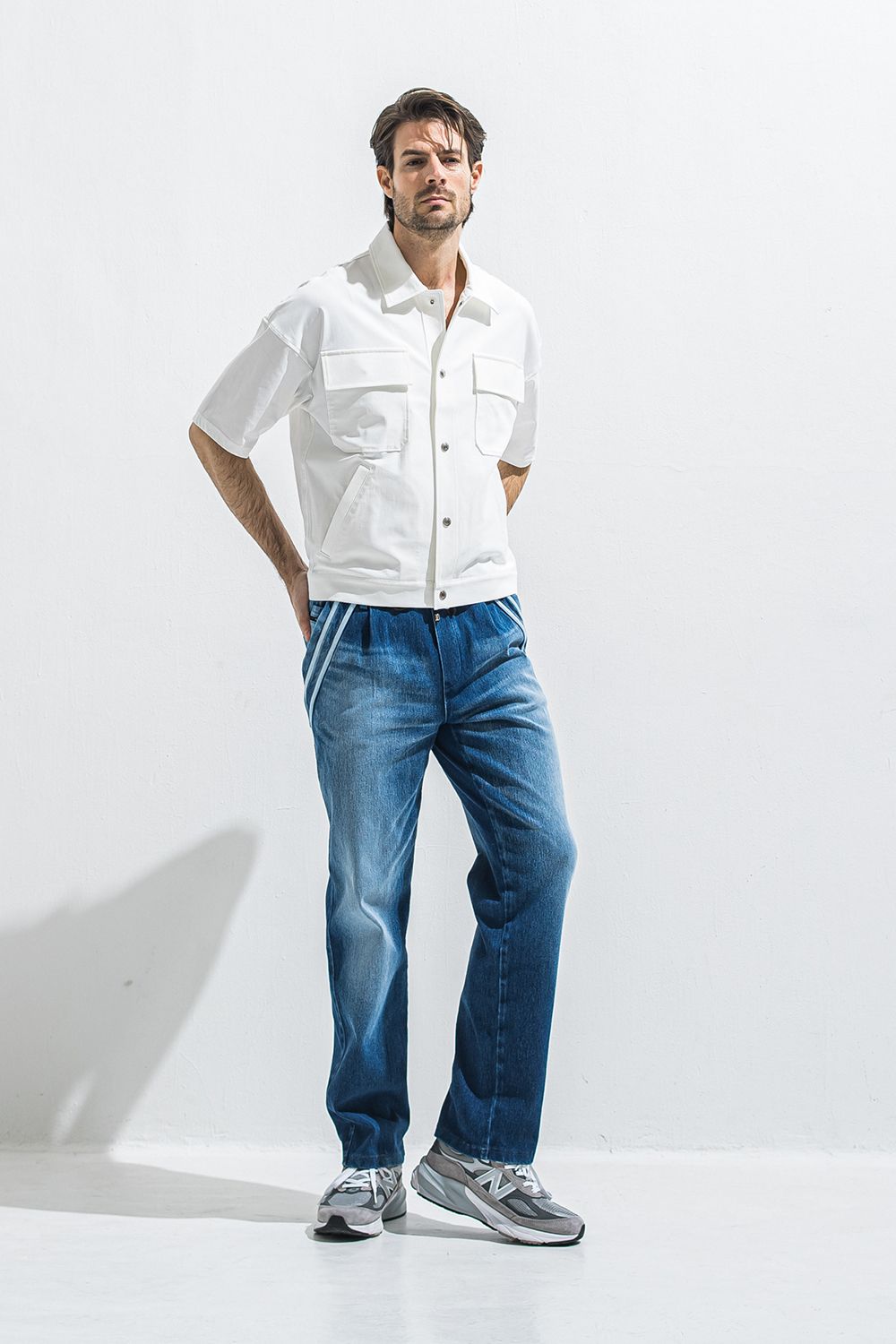 EDGE DENIM SEMI WIDE PT / エッジ デニム セミワイドパンツ