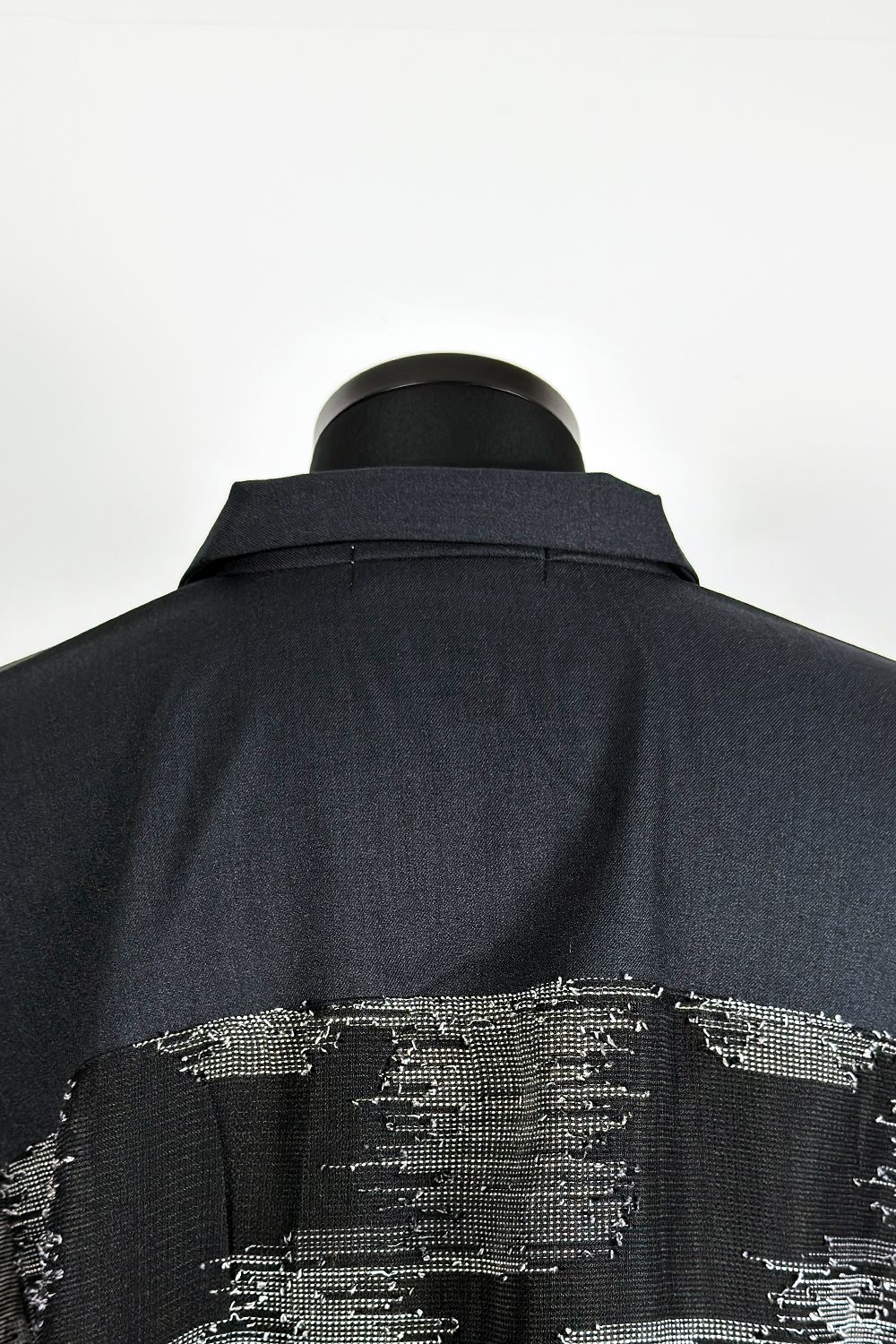 Mesh skipper collar SH / メッシュ スキッパーカラー シャツ