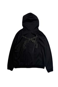 ST/JER HOOD INKJET/METAL / ストレッチジャージ フーディー インクジェットプリント スラッシュクロスガンメタル