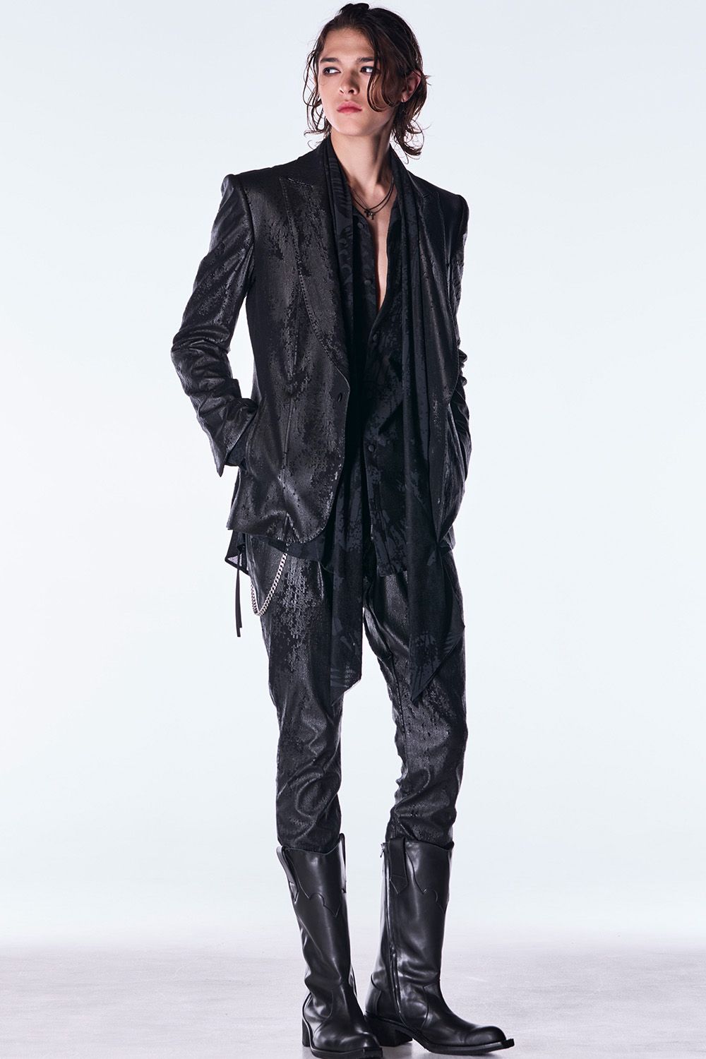 Cross Dot Fleece Boots Cut Slacks / クロス ドット フリース ブーツカット スラックス