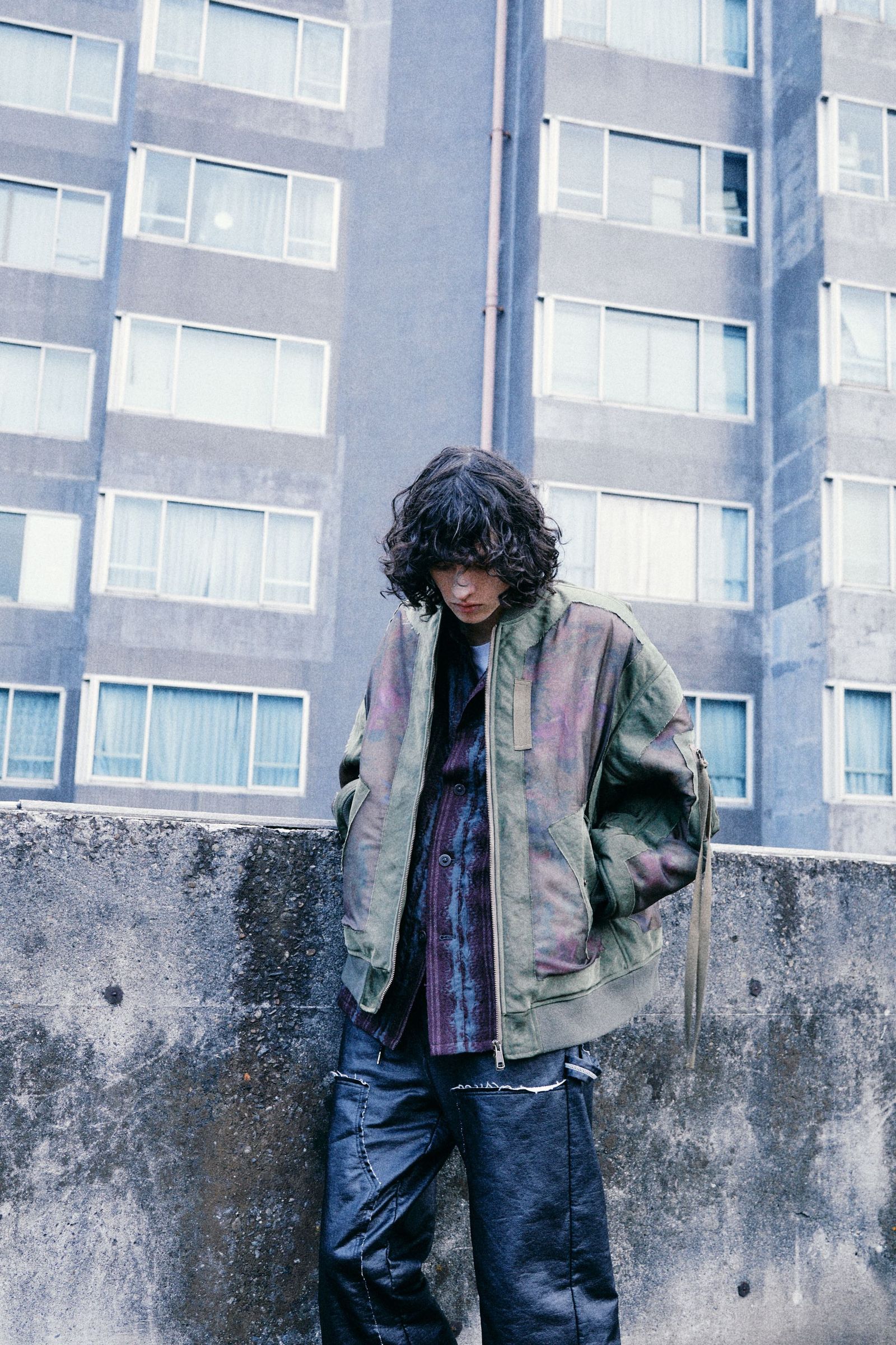 Floral printed sheer MA-1 / フローラル プリント シアー MA-1