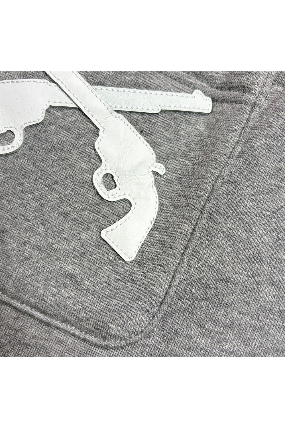 LEATHER PATCH PANTS / レザー パッチ スウエット パンツ