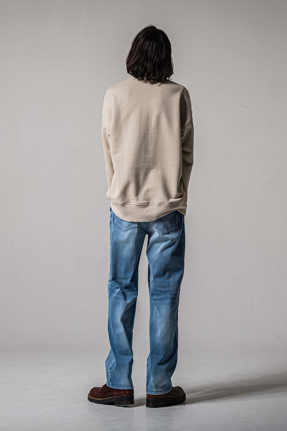 DENIM JERSEY WIDE PT / デニムジャージワイドパンツ