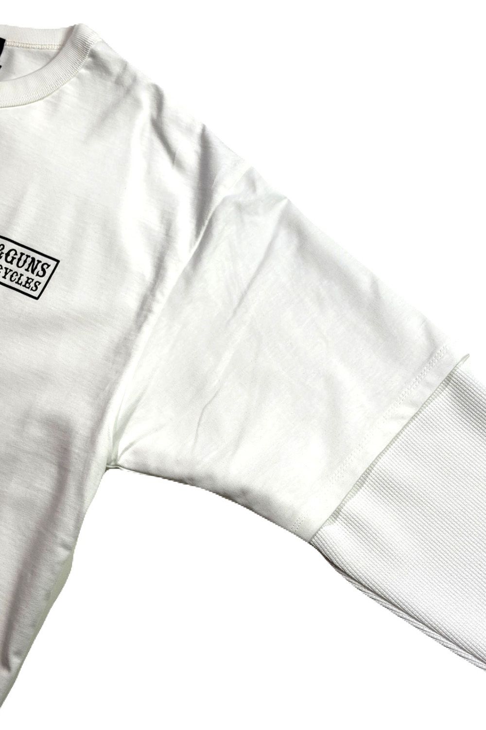 GOD SELECTION XXX × roarguns GOD SELECTION XXX × roarguns TRIPLE GUNS EMBLEM LAYERED T-SHIRT / ゴッドセレクション ロアーガンズ コラボレーション レイヤード ロングスリーブT