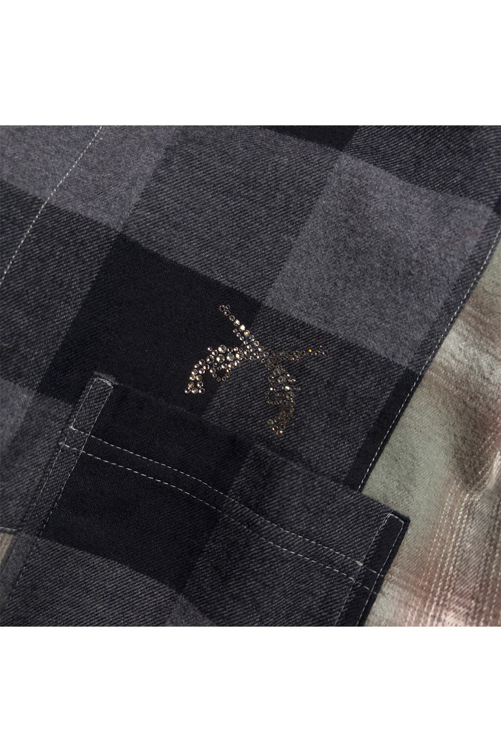 MULTI CHECK SH CRY / マルチ チェック シャツ / クリスタルクロスガン