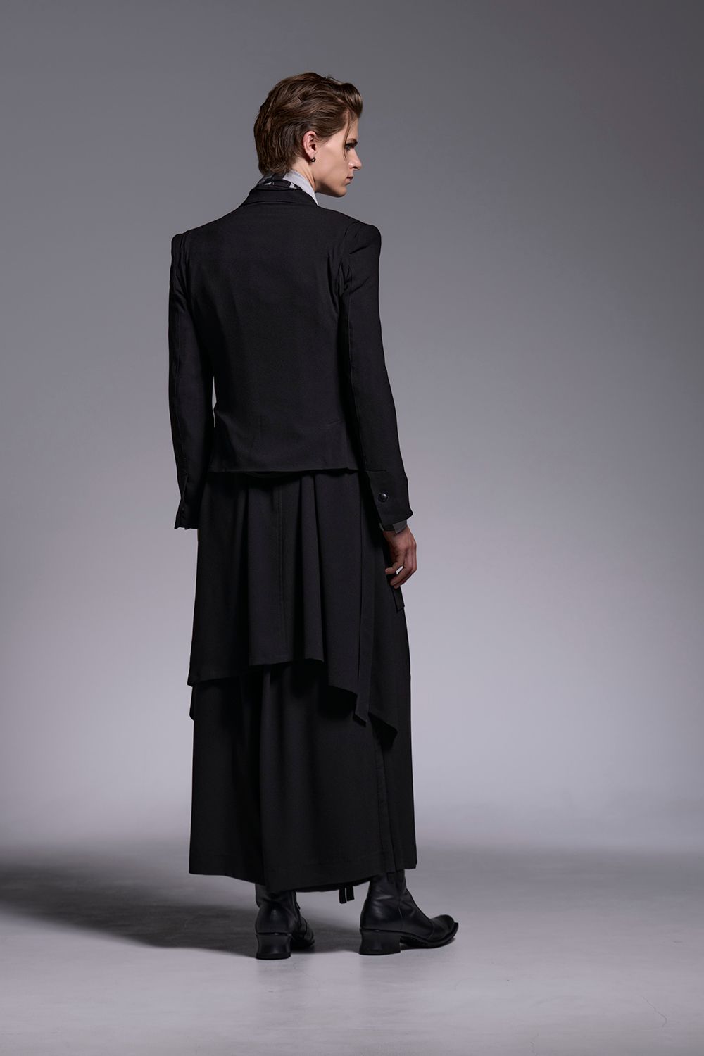 Crape Sharring Wide Tuck Slacks / クレープ シャーリング ワイドタックスラックス