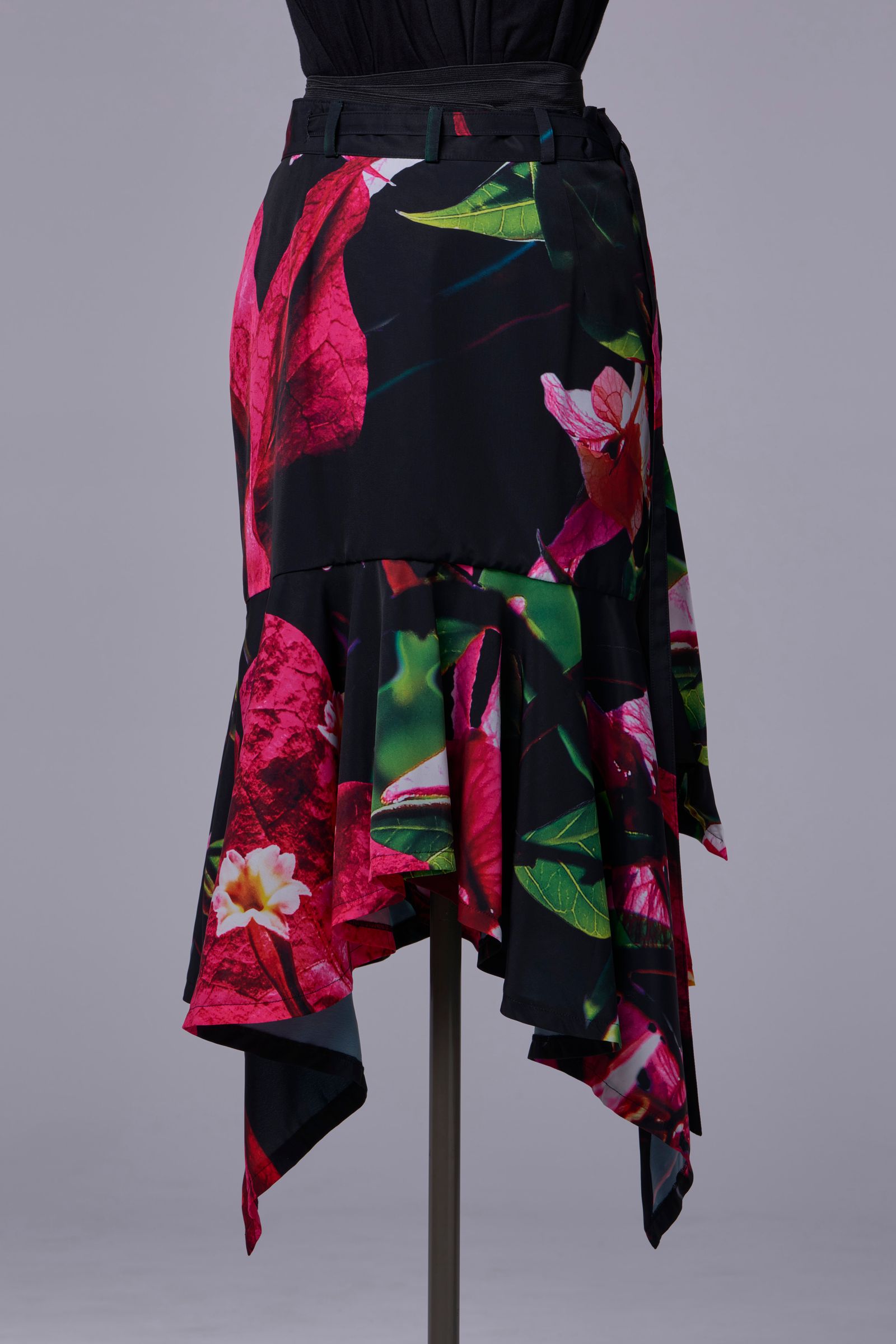Eco Decine Bougainvillia Wrap Frill Skirt / ブーゲンビリア ラップ フリルスカート