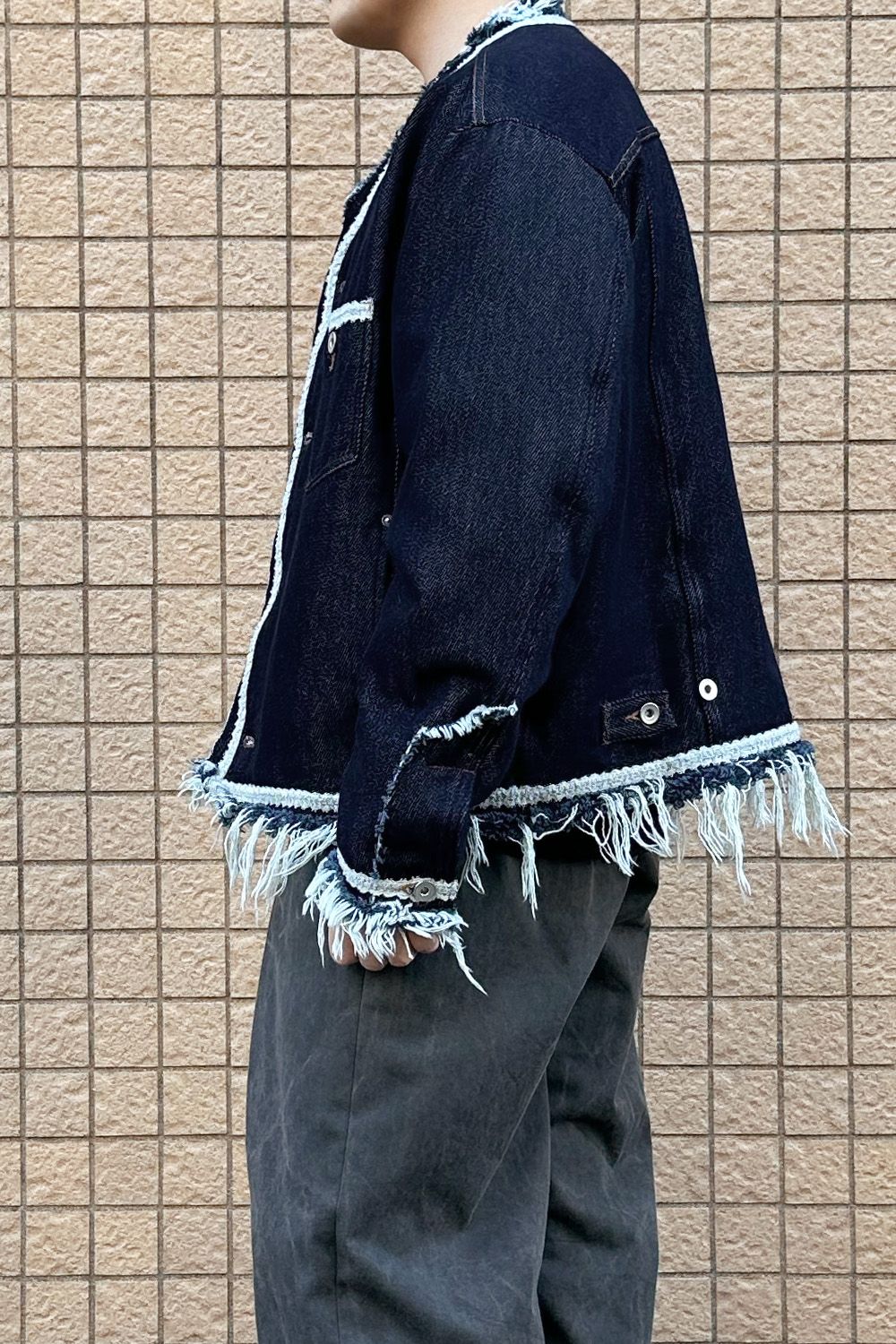 Lace tape denim BL / レース テープ デニム ブルゾン
