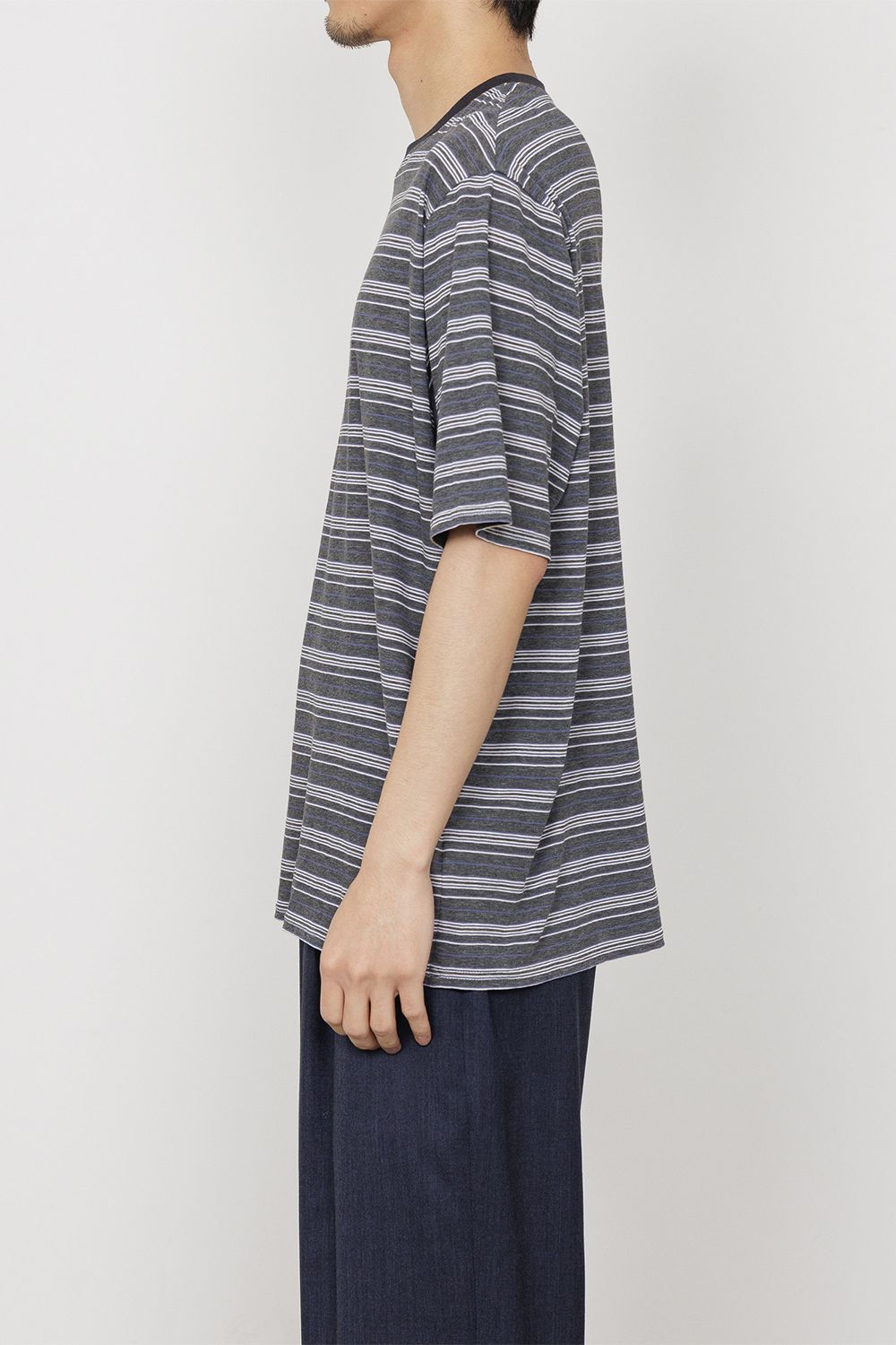 60/1 ORGANIC×MELANGE BORDER TEE / オーガニックコットン × メランジボーダー Tシャツ