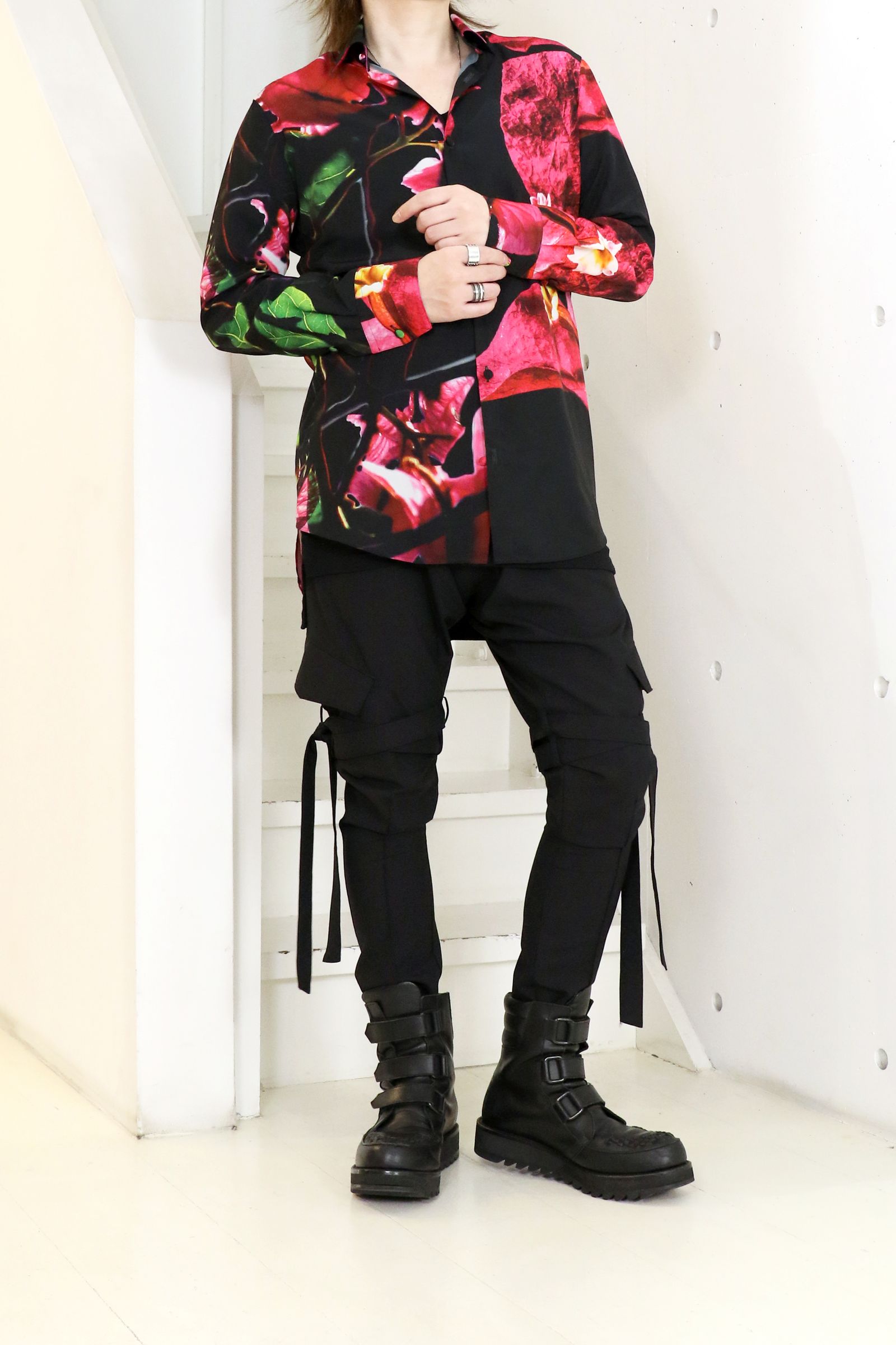 THE ONENESS ブーゲンビリアフレアロングシャツ M 新品 THE ONENESS - Eco Decine Bougainvillia Flare Shirt