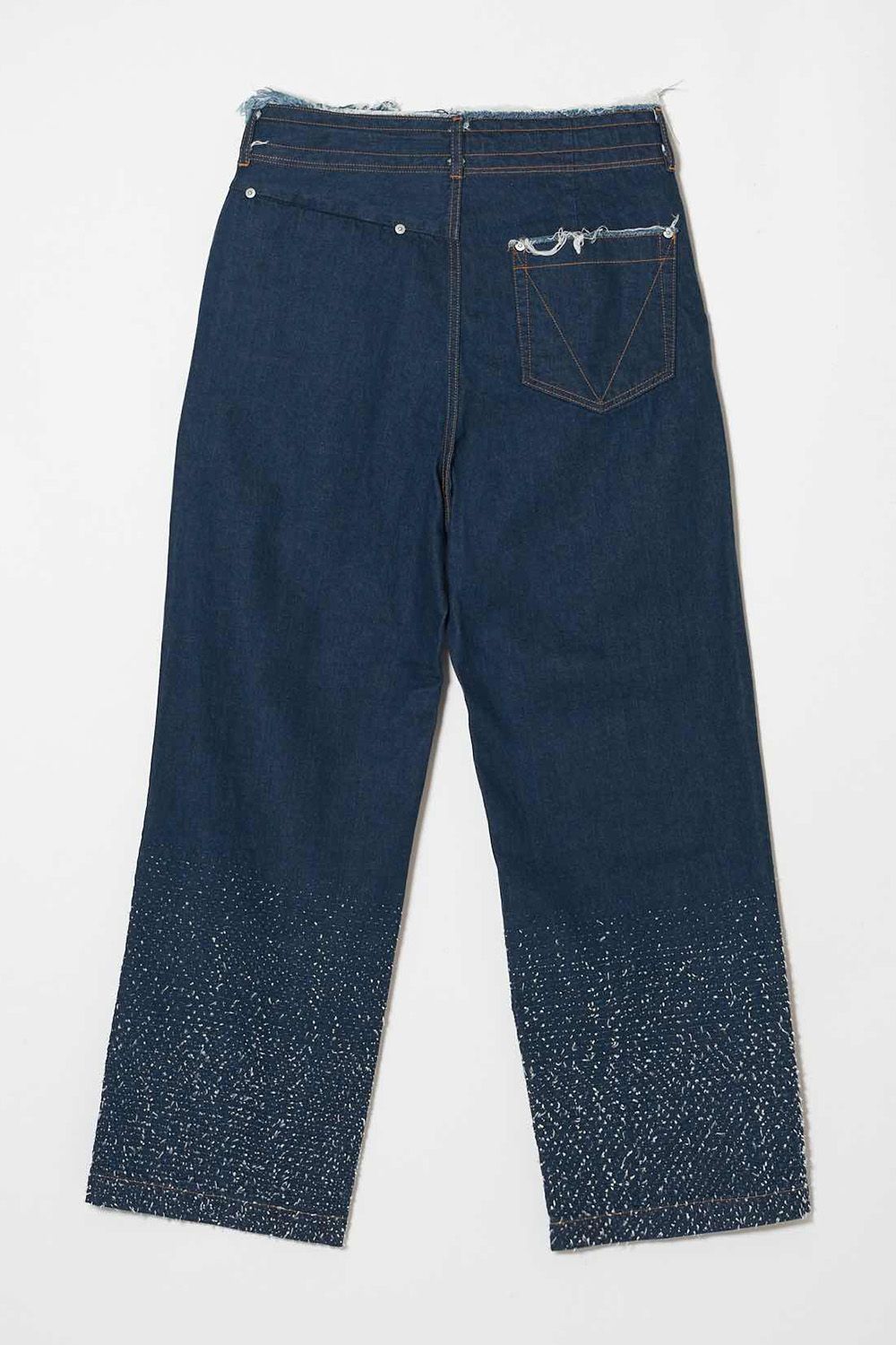 Gradation needle-punched denim PT  / グラデーション ニードルパンチ デニム