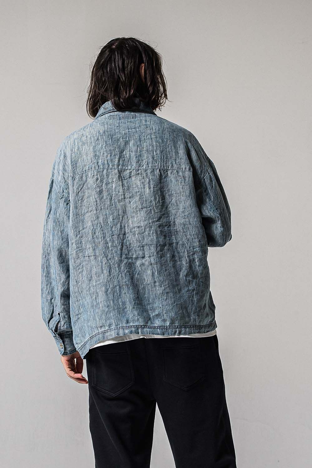 INDIGO LINEN JACK SHIRTS / インディゴ リネン ジャック シャツ