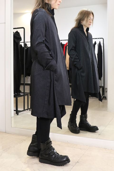 《kiryuyrik 2024-25AW》Trimming Peaked Jacket × Stand Collar Zip Flare Shirt