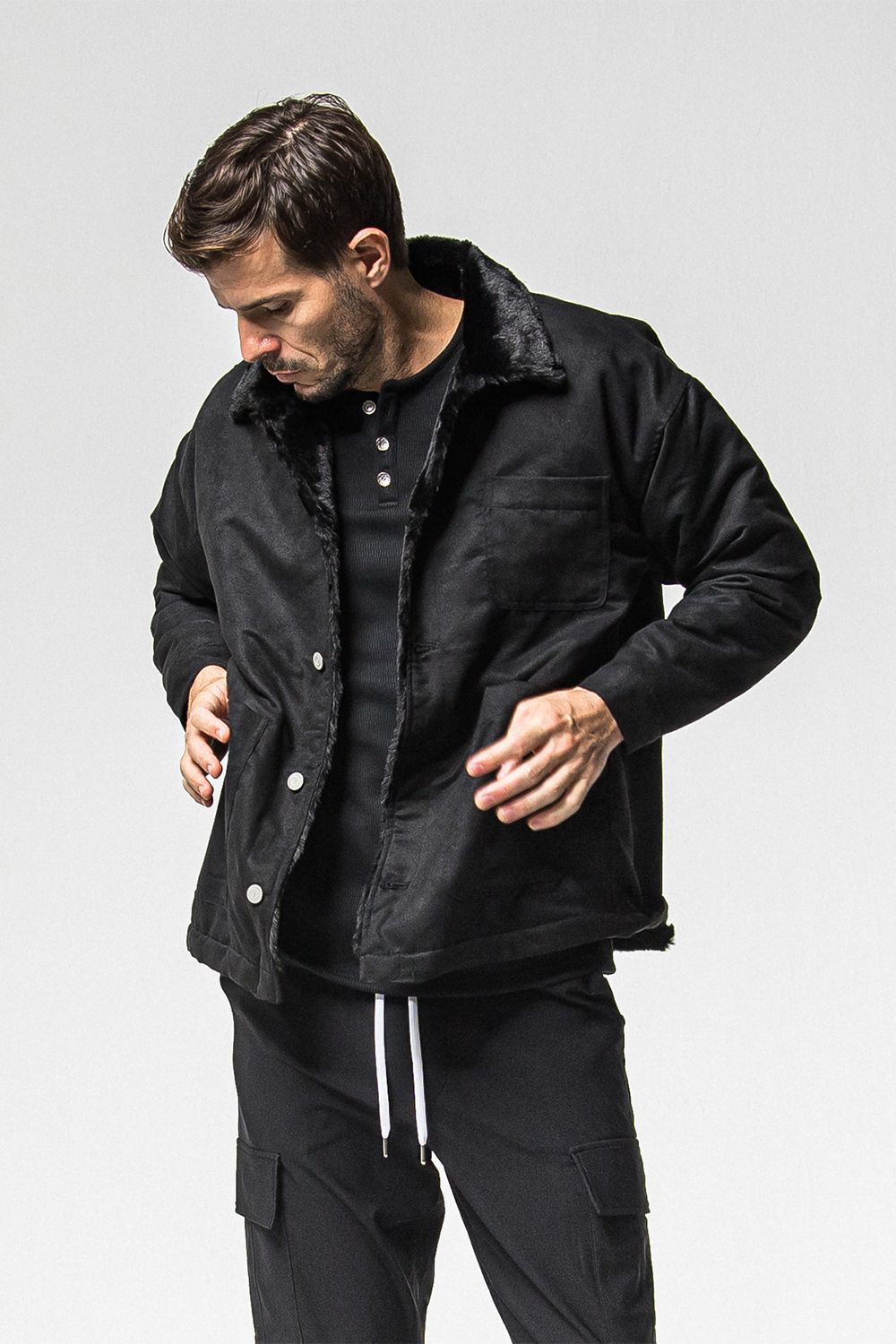 SUEDE FUR COVER ALL / スウェード ファー カバーオール