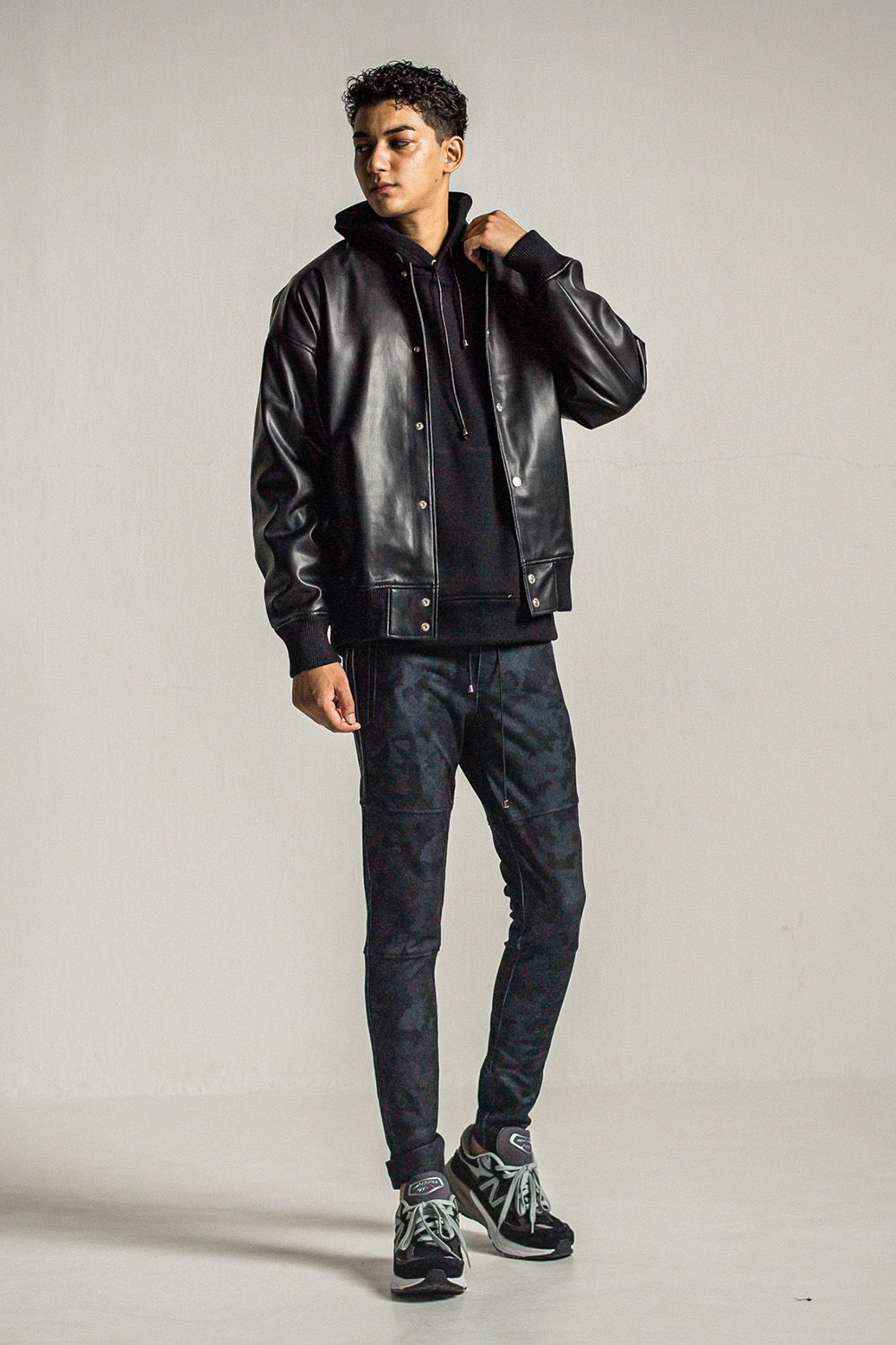 LEATHER VARSITY JACKET / レザー バーシティ ジャケット