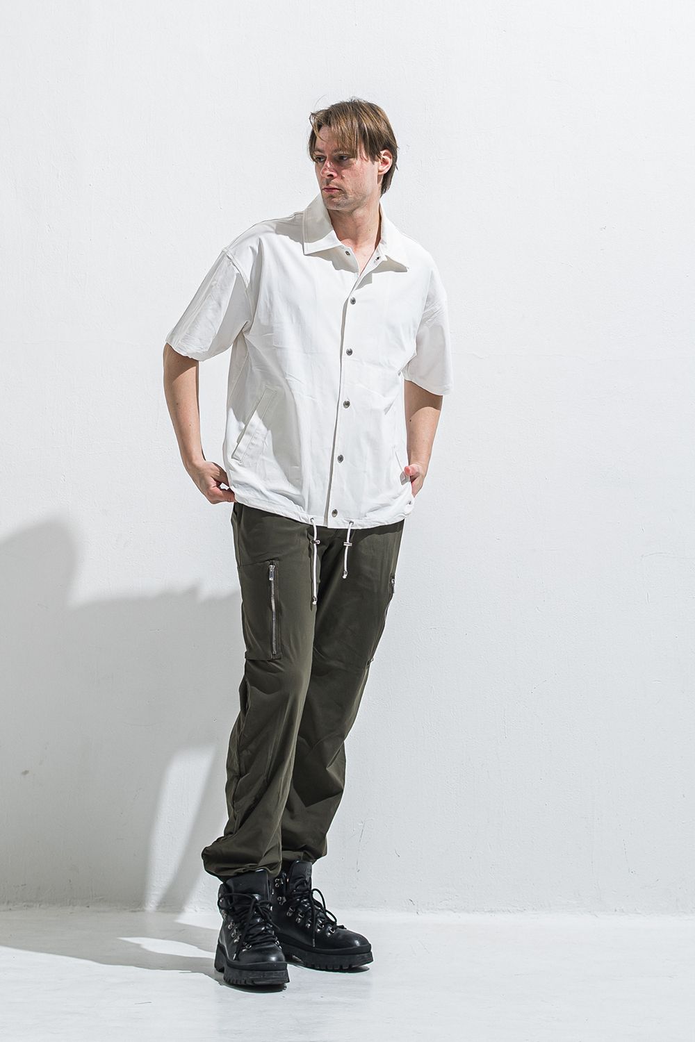 NYLON HALF COACH JACKET / ナイロン ハーフスリーブ コーチジャケット