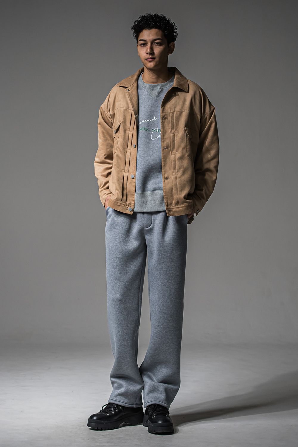 HD NOTHING DROP TRAINER / ドロップショルダー メッセージプリント ルーズトレーナー