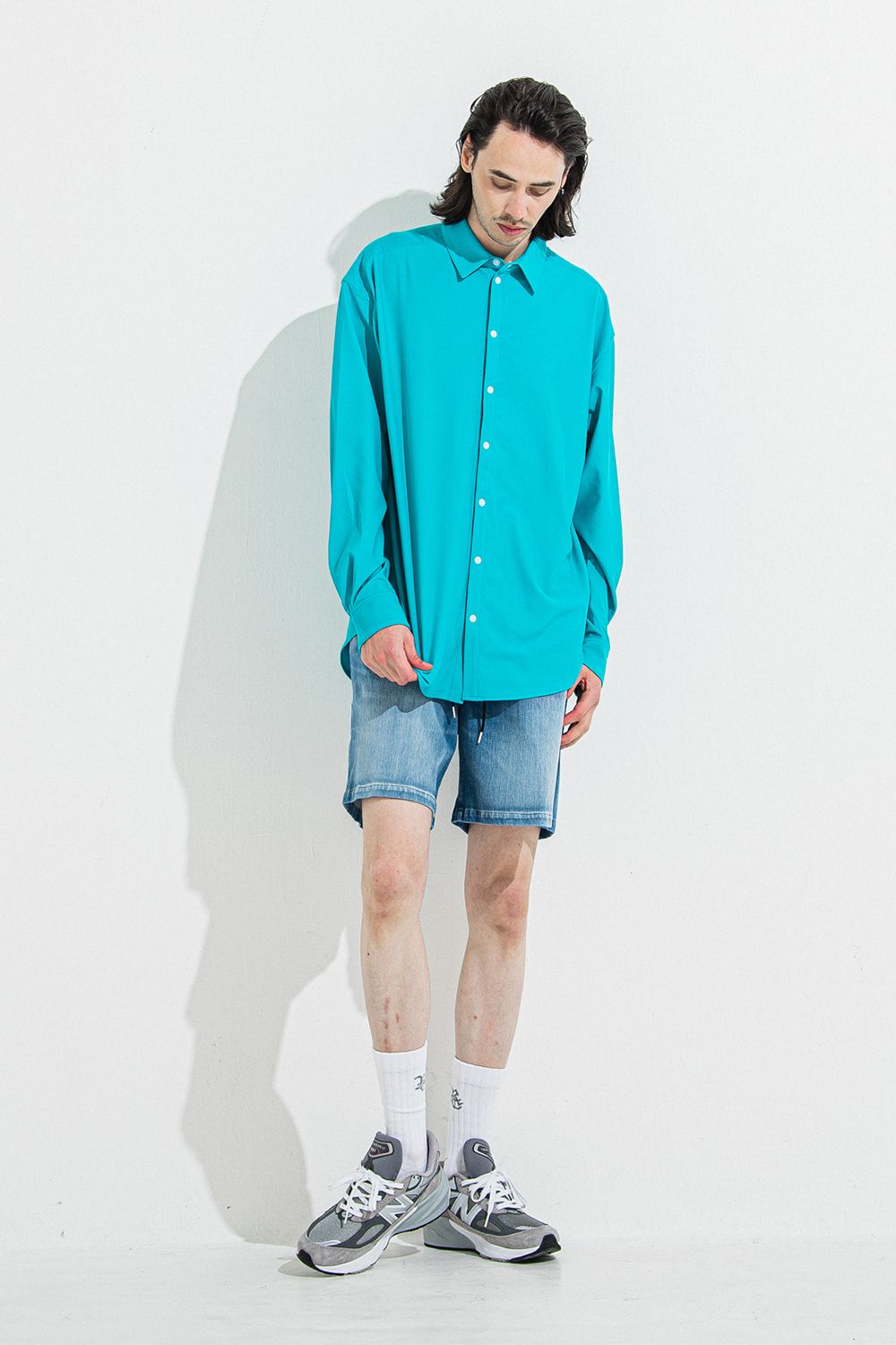 DENIM JERSEY SHORTS / デニム ジャージ ショーツ