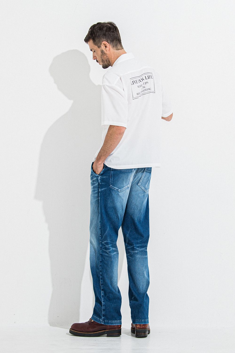 DENIM JERSEY WIDE PT / デニム ジャージ ワイド パンツ