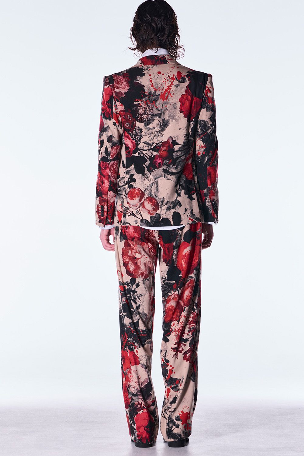 Beige Flora Wide Slacks / ベージュ フローラ ワイド スラックス